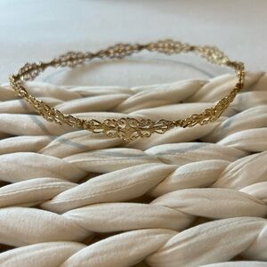 Bridal Lindsay Gold Filigree Hair Wreath/Headpiece/Headband-Ellen Hunter NYC